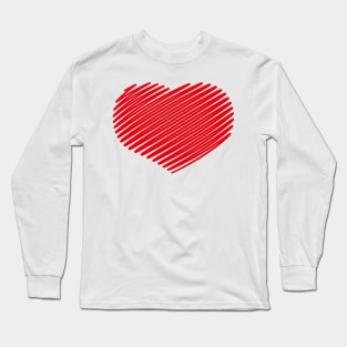 Drawn Heart Symbol (Love / Scribble / Round) Long Sleeve T-Shirt